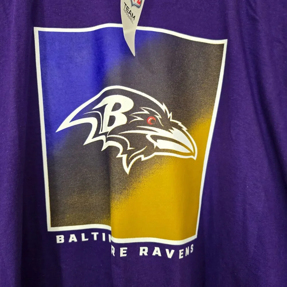 Baltimore Ravens‎ Men's NFL Team Apparel T-Shirt Purple 100% Cotton Sz 3XL NWT